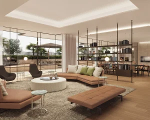 Luxurious Bvlgari Marina Loft interior design with elegant furniture and stunning views.